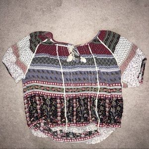 Forever21 Super Cute Multi-Print Top!